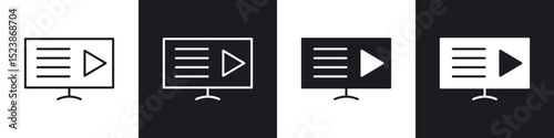 Online course icons vector graphics for web designs