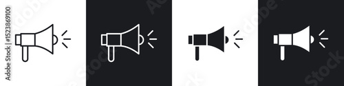 Loud Speaker icons vector graphics for web designs