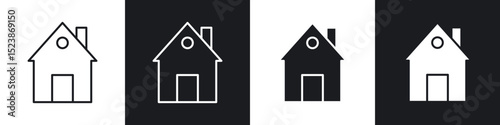 Home icons vector graphics for web designs