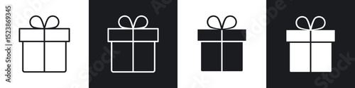 Gift box icons vector graphics for web designs