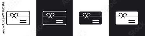 Gift voucher icons vector graphics for web designs