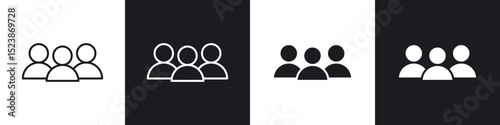 Friends icons vector graphics for web designs