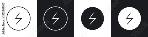 Electricity icons vector graphics for web designs