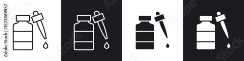Essential oils icons vector graphics for web designs