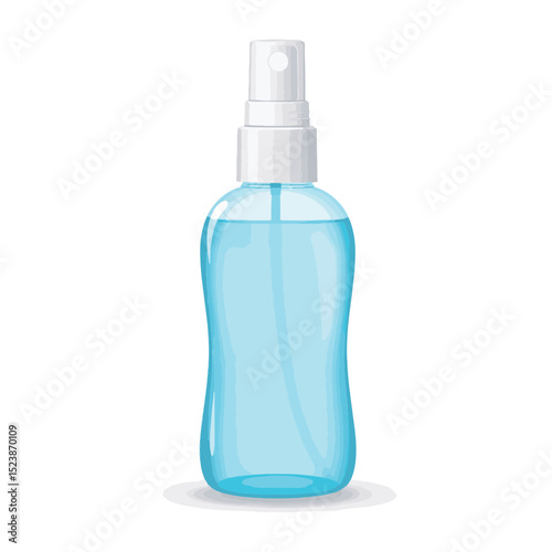 Sleek nasal spray bottle on clean white background, health and wellness