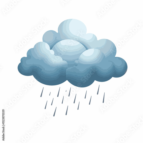 Storm clouds hovering with rain streaks, weather intensity