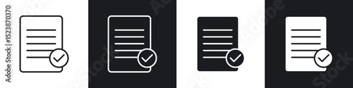 Checklist icons vector graphics for web designs
