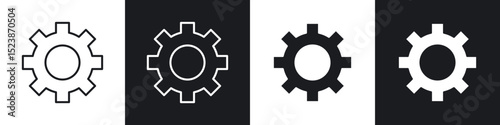Cogwheel icons vector graphics for web designs