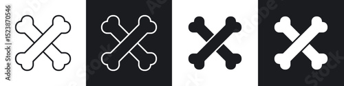 Bones icons vector graphics for web designs