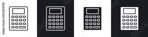 Calculator icons vector graphics for web designs