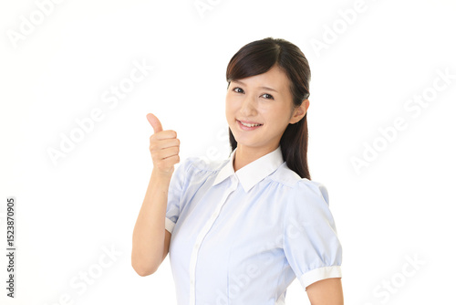 笑顔の女性