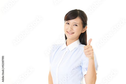 笑顔の女性