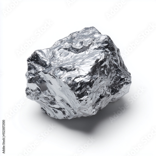 Silver on white background