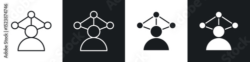 Skills set icons in solid and stroke graphics