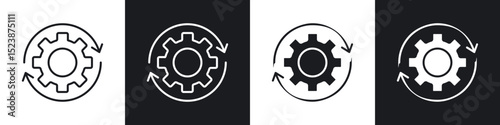 Operation icons in solid and stroke graphics