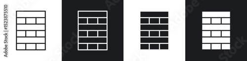 Jenga icons in solid and stroke graphics