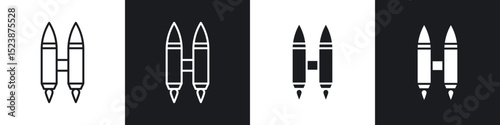 Jetpack icons in solid and stroke graphics