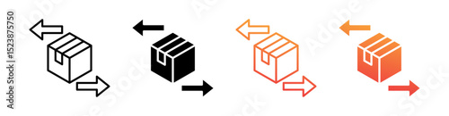 Interchange Multiple Style Icon Set Vector 
