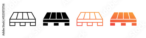Pallet Multiple Style Icon Set Vector 