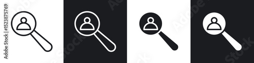 Hiring icons in solid and stroke graphics