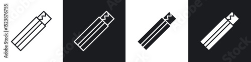 Chew gum icons in solid and stroke graphics