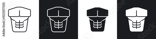 Abs icons in solid and stroke graphics