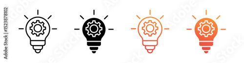 Innovation Multiple Style Icon Set Vector 