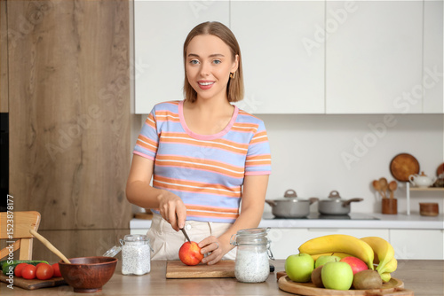 Young woman with chia seed ...