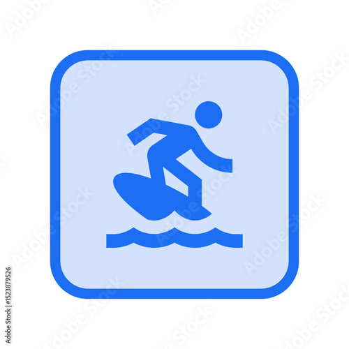 Surfing Icon Outlined