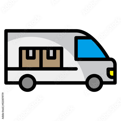 Delivery Van  Icon Element For Design