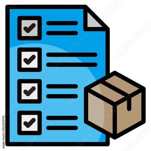 Delivery Checklist  Icon Element For Design