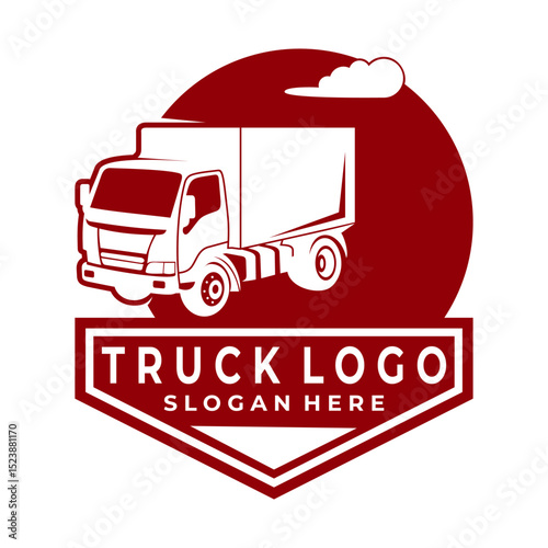 Truck logo design vector template. Vintage design truck logo