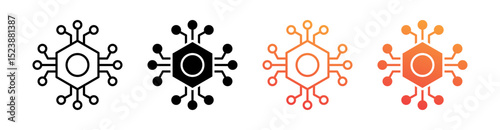 Nft Multiple Style Icon Set Vector 