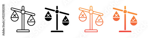 Morality Multiple Style Icon Set Vector 