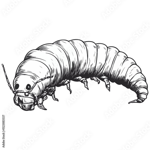 silkworm, insect, vector, transparent background, organism, bombyx mori, isolated, animal, nature