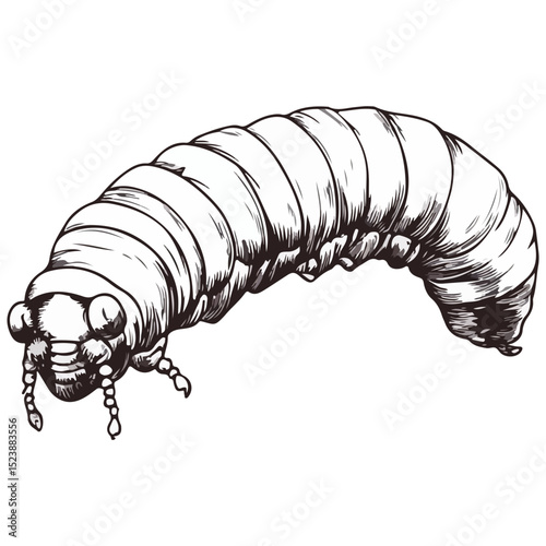 silkworm, insect, vector, transparent background, organism, bombyx mori, isolated, animal, nature