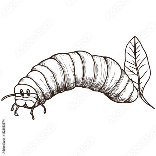 silkworm, insect, vector, transparent background, organism, bombyx mori, isolated, animal, nature