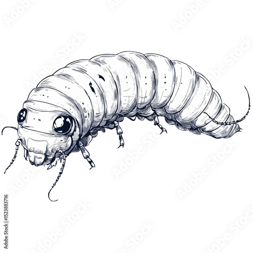 silkworm, insect, vector, transparent background, organism, bombyx mori, isolated, animal, nature