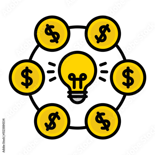 crowdfunding conceptual flat icon
