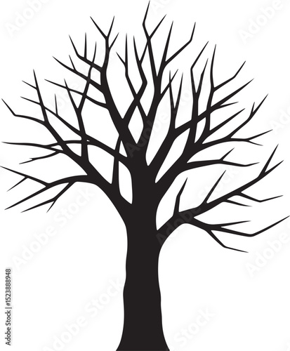 tree with roots silhouette
