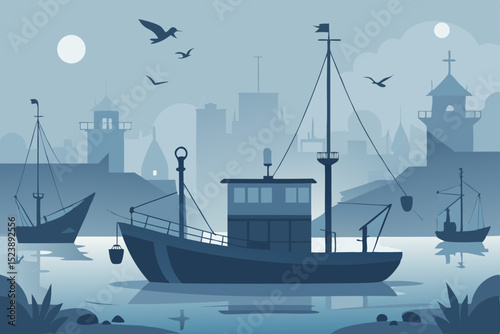 A luxurious yacht sails across the vast ocean under a clear sky, embodying the perfect summer travel vacation