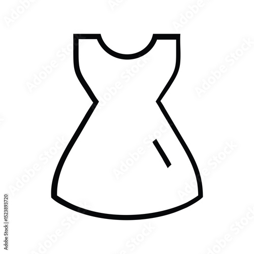 Maternity dress icon vector. Pregnancy wear symbol for parenting apps or clothing designs

