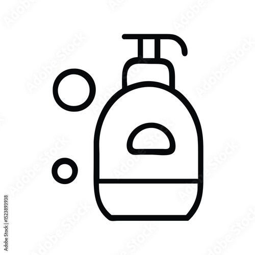 Baby shampoo icon vector. Infant care symbol for parenting apps or childcare product designs

