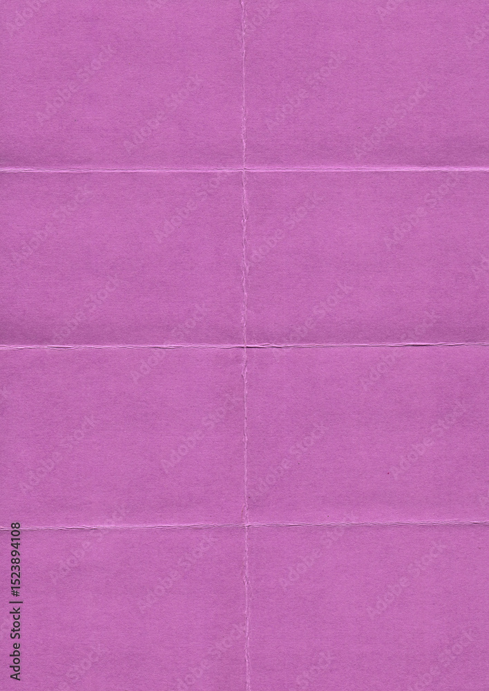 Fototapeta premium High-resolution scan of purple paper featuring visible horizontal and vertical fold lines, creating a subtle grid pattern. 