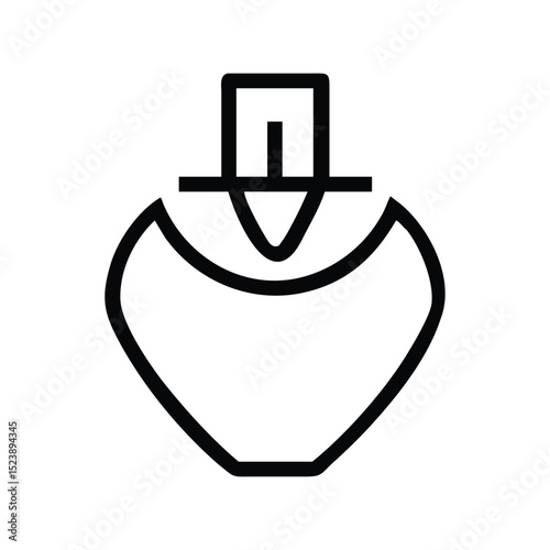 Perfume bottle icon vector. Fragrance symbol for luxury brands or beauty app designs

