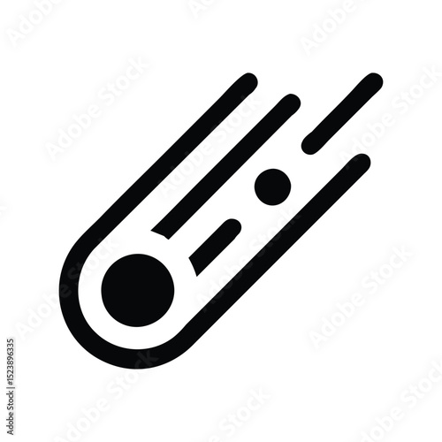 Asteroid icon vector. Space rock symbol, cosmic debris illustration, meteorite object, asteroid belt, and celestial body design


