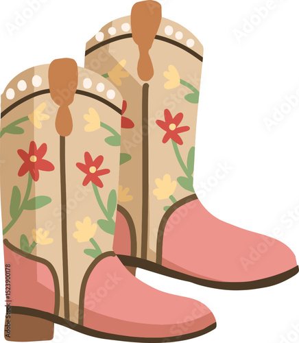 Floral Embroidered Cowboy Boots