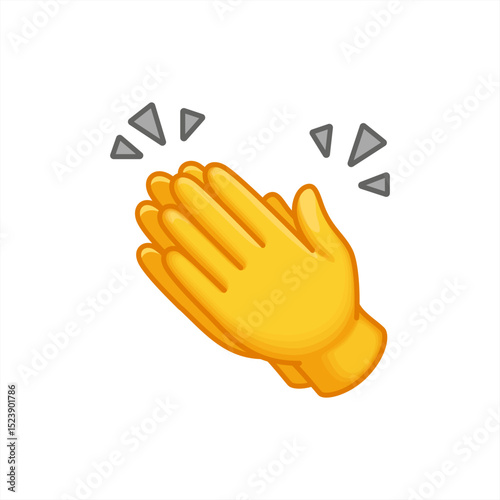 Clapping hands emoji gesture vector isolated icon illustration. Clapping hands gesture icon, vector 10 eps.