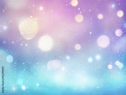 Dreamy Fantasy Bokeh Background with Sparkling Particles and Ethereal Light Glow
