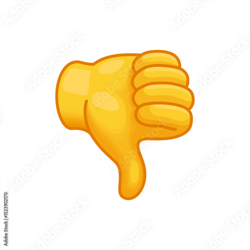Thumb down emoji gesture vector isolated icon illustration. Dislike button gesture icon, vector 10 eps.